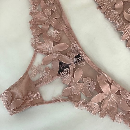 Victoria’s Secret Very Sexy Pink Floral Mesh Bralette Set - Size M & L BNWT - Picture 7 of 8