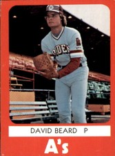 1980 Ogden A's TCMA #15 David Beard Atlanta Sequovah Chamblee Georgia GA NM Card