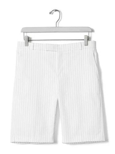 NUEVO Pantalones Cortos Banana Republic Mujer Bermudas Trailored Rayas Elastizados 8 Nuevos con Etiquetas - Imagen 5 de 6