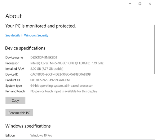 Computadora portátil Dell Vostro 3591 Intel i5-1035G1 1,00 GHz / 8 GB RAM / 256 GB SSD Win10 Pro - Imagen 3 de 14