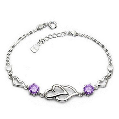 Womens Bracelet 925 Sterling Silver Love Heart Chain Linked Jewellery UK - Picture 6 of 18