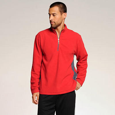 Alo Yoga Winter Warm Soft Micro Fleece 1/4 Zip Pullover Red & Navy Blue - Bild 7 von 10