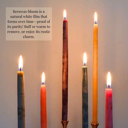 Beeswax Half Inch Taper Candle - Classic Round - Picture 3 of 26