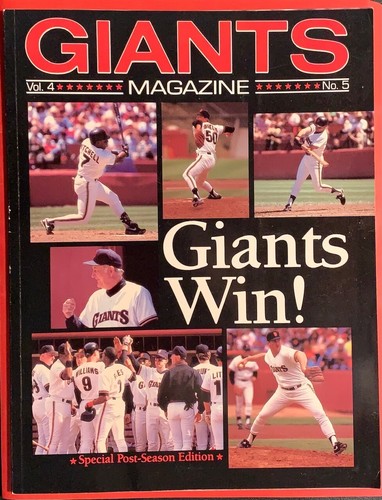 1989 SAN FRANCISCO GIANTS & CUBS POST SEASON MAGAZINE PROGRAM SCORECARD & ROSTER