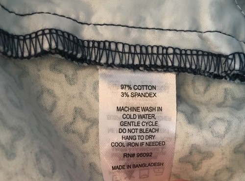 Lila Rose 14 Career Travel ankle pants blue geometric print Sim City Fit - Picture 10 of 12