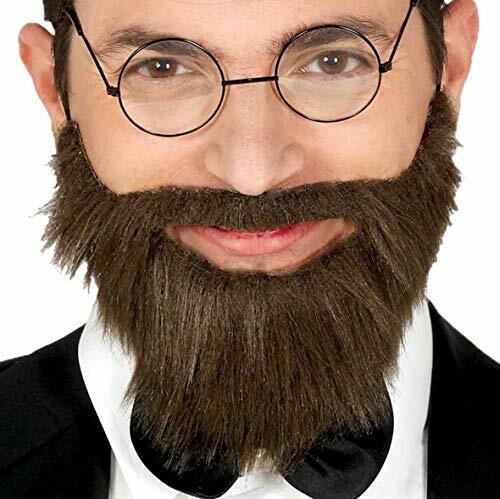 Guirca Finta Barba Corta con Baffi da Presidente Americano, Colore Castano Scuro - Foto 1 di 1