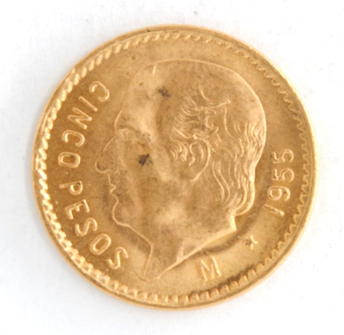 [真正保証・金質保証] K34 メキシコ　1955年　5ペソ金貨　Au.900 真正保証・金質保証] K34 メキシコ 1955年 5ペソ金貨 Au.900