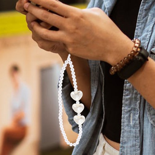2 Pcs Mobile Phone Decorative Lanyard Beaded Pearls Wrist Strap Cell - 第 8/12 張圖片