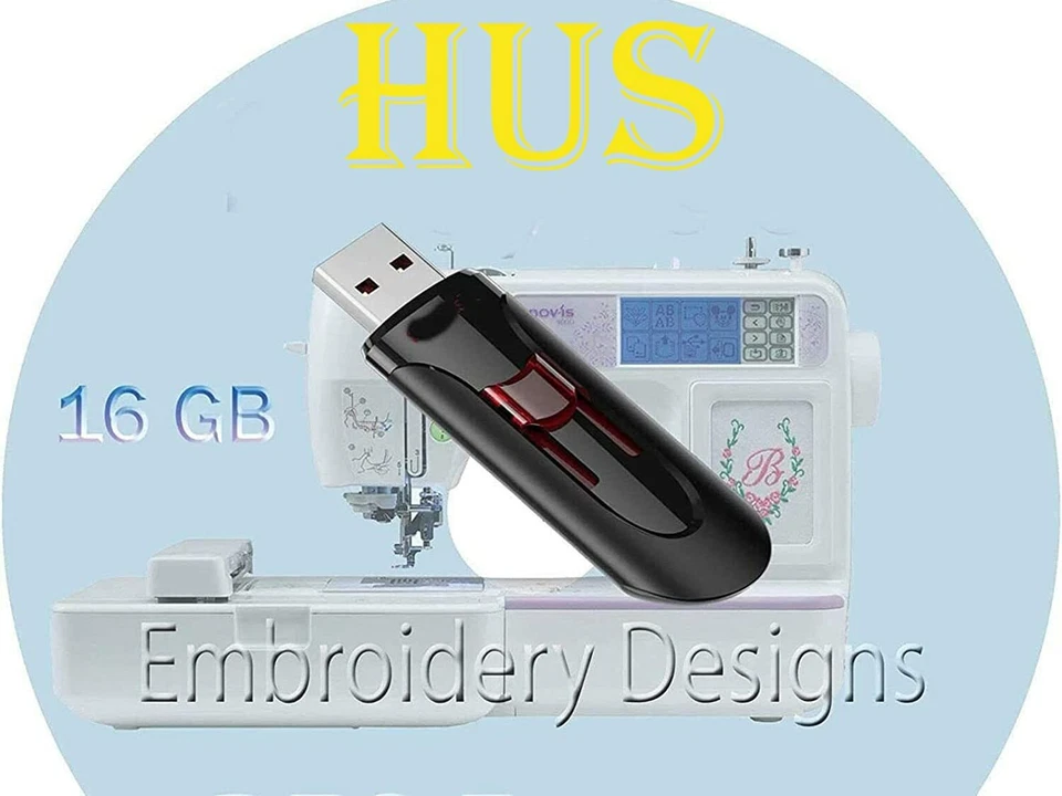 160k Embroidery Designs HUS Designs Husqvarna Designs On a USB