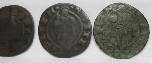 ITALIA Venezia lotto 3x Soldo Doge Erizzo Priuli 1618 1631 Billon Leone San Marco #S19 - Foto 3 di 7