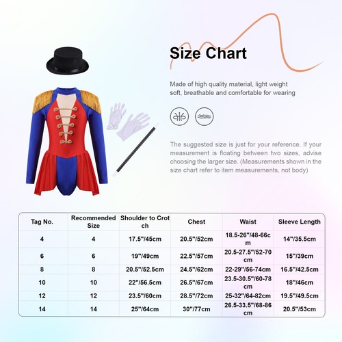 Girl's Dress Up Halloween Kids Long Sleeve Cosplay Gloves Bodysuit Performance - Bild 21 von 51