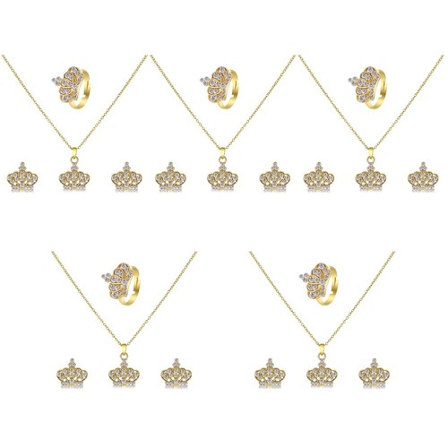 5 Sets Kronjuwelen Gesetzt soldes Hochzeitsschmuck Für Die Braut Fräulein