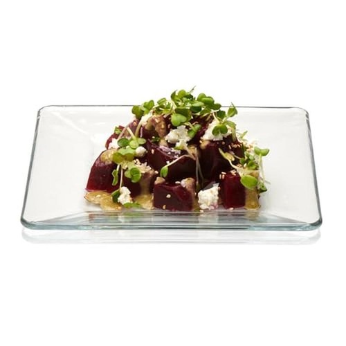 Square Glass Dinnerware Set 12 Piece Dish Set Dinners Parties Dishwasher Safe US - Picture 6 of 7