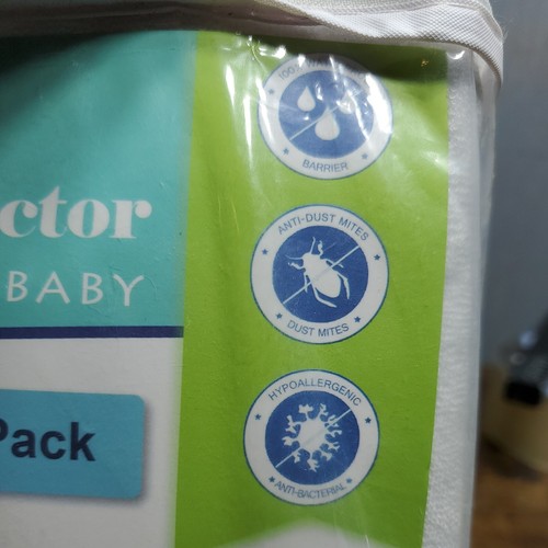 Ruili 2 pack  Organic Bamboo Baby Crib Mattress Protector  - Picture 5 of 5