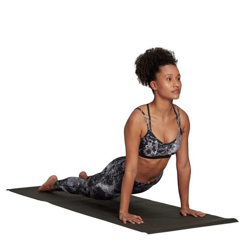 Reggiseno Adidas Yoga Essentials Studio Grigio Supporto Leggero Allenamento Fitness Nuovo con etichette - Foto 7 di 16