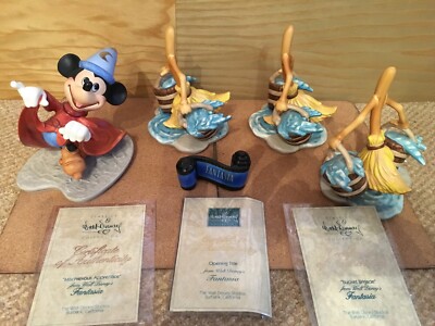 WDCC Fantasia s Mischievous Apprentice with 3 Bucket Brigade and Opening Title