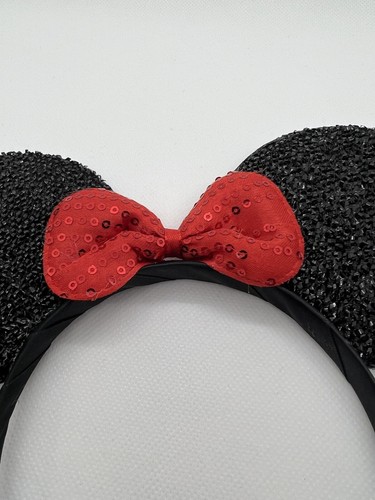 Minnie Mouse Ears - Red Bow Minnie Ears Disney Disney Ears Handmade Mickey Mouse - Foto 5 di 5