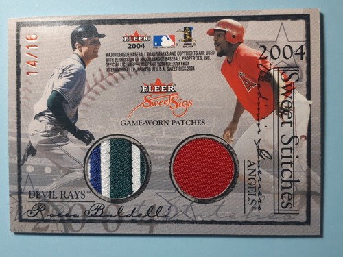 Ramirez Sheffield Guerrero Baldelli Limited /16 Game Used Quad 2004 Fleer NM-M - Picture 12 of 22