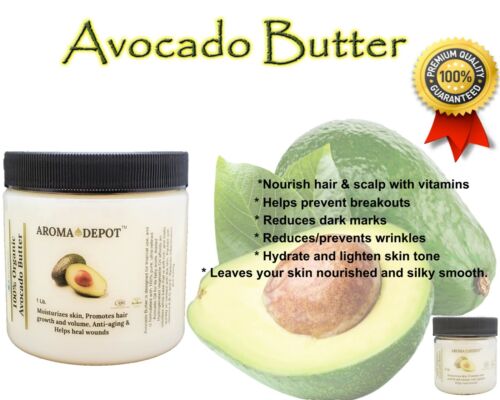 Avocado Butter Natural Kosher Skin Face Body Hair 100% Raw High Quality |  eBay