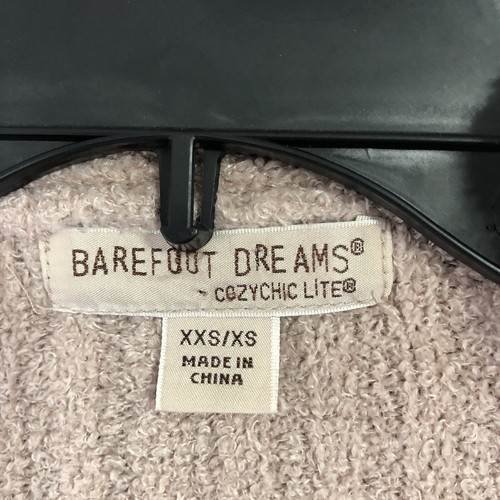 Barefoot Dreams Cardigan Womens CozyChic Lite Ribbed Knit Batwing XXS/XS Pink - Picture 8 of 10