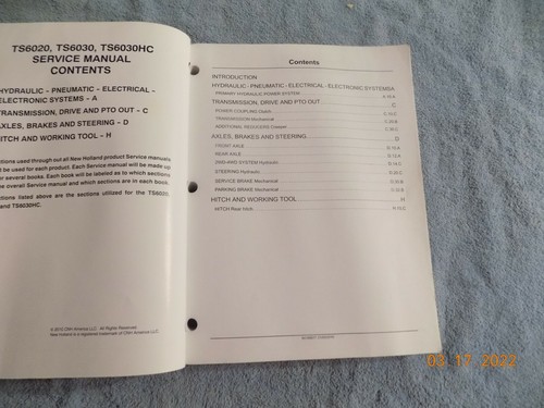 Manual de servicio New Holland TS6020 TS6030 TS6030HC 84188817 - Imagen 2 de 2