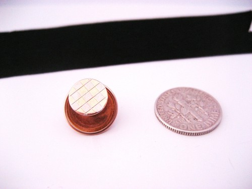 Antique Victorian Edwardian era Checkerboard 14K Gold Cufflink Shirt Stud Button - Picture 11 of 11