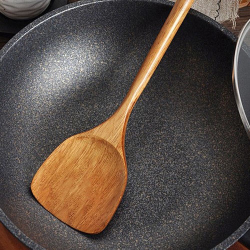 Utensili da Cucina Spatola da Cucina in Legno Wok Turner Utensili Antiaderenti - Foto 2 di 12