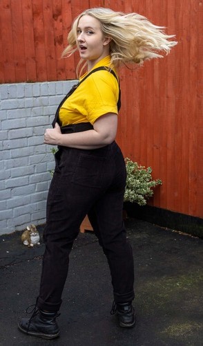 RUN AND FLY Black Stretch Corduroy Dungarees Overalls Unisex Baggy Alt 4XS-4XL - Picture 2 of 7