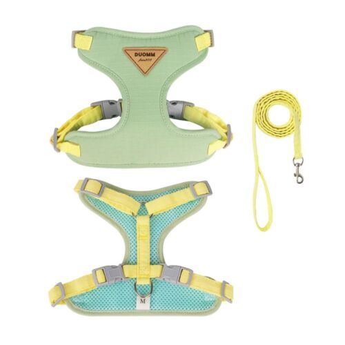 Puppy Dog Harness & Leash Set Adjustable Pet Harnesses with Traction Leash - Picture 8 of 25