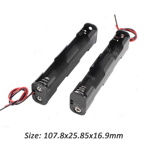 C/D/AA/AAA x 1-10 Battery Holder Box With Wire Case Connector Open or Enclosed - Picture 45 of 79