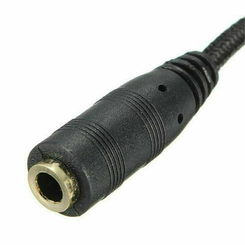 2pcs 3.5mm Male to Female Stereo Audio Headphone Aux Extension Cord Cable Black - Picture 6 of 7