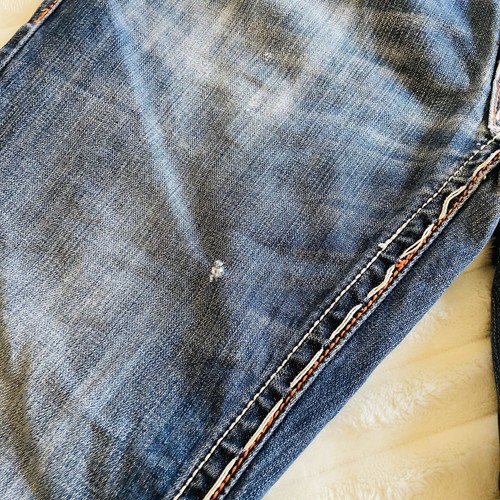 Xray XY Mens 32/30 Jeans Distressed Leather Studded Accents Denim Streetwear - Picture 13 of 17