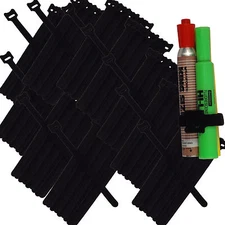 100 8"/20cm Nylon Cable Ties Wire Strap Wrap Fastening Organizer Reusable BLACK