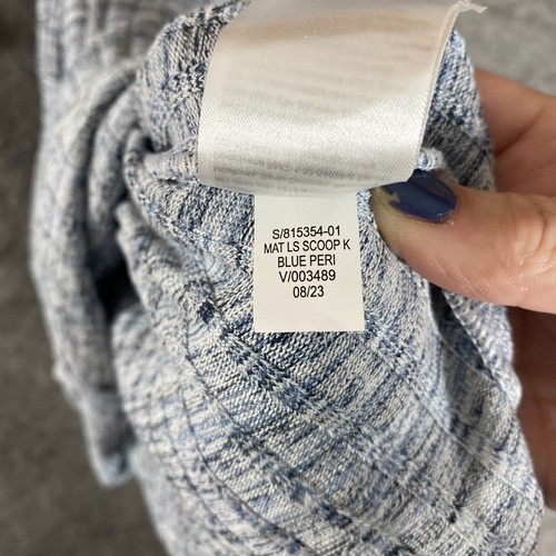 Old Navy Maternity Bodycon Knit Maxi Dress Womens M Blue Patterned NEW 51" Long - Picture 11 of 12