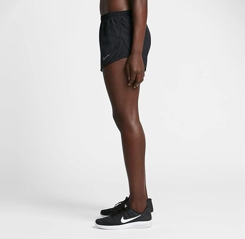 New Nike Womens Large Dry Polyester Modern Tempo Running Short Shorts AJ4713-010 - Picture 3 of 6
