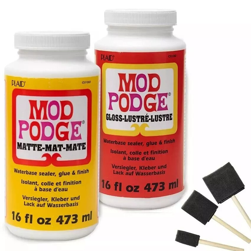 Gloss Mod Podge Decoupage Glue Sealer Varnish 8 16 Modge Pod Adhesive