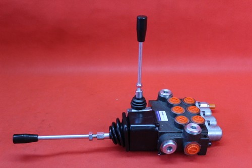 Válvula hidráulica válvula de control manual monobloque 3 compartimentos 3x DW PALANCA CRUZADA 40 l/min - Imagen 7 de 9
