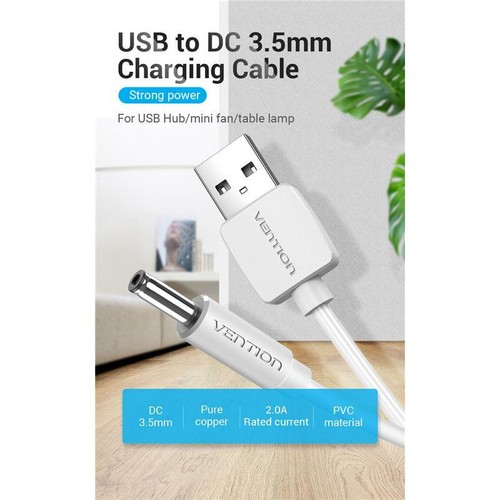 Cavo Caricatore DC 5V da USB a Barilotto Jack 3,5mm x 1,35 Ricarica Cavo Alimentazione Ricarica - Foto 5 di 18