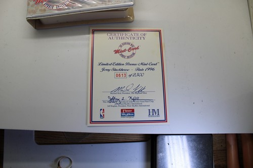 1996 Highland Mint Jerry Stackhouse Fleer/Skybox Mint-Card Bronze W/Coa /2500 - Picture 2 of 5