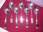 Set Of 7 Oneida Augusta Stainless Steel Oval Soup Spoons 7 1/8 GF3