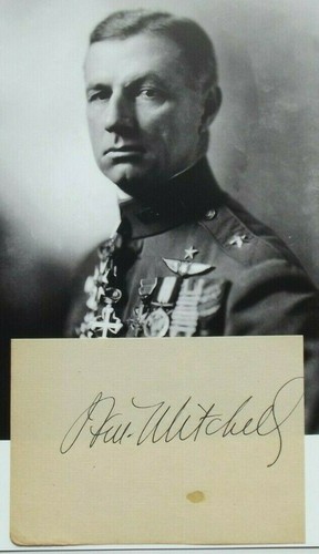 Autographe signé général William « Billy » Mitchell « Père US Air Force » « Rare » - Photo 1/4