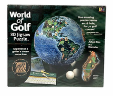 Buffalo Games “World Of Golf” 3D Globe Jigsaw Puzzle 530 Pcs 9.5” ~ NEW SEALED!