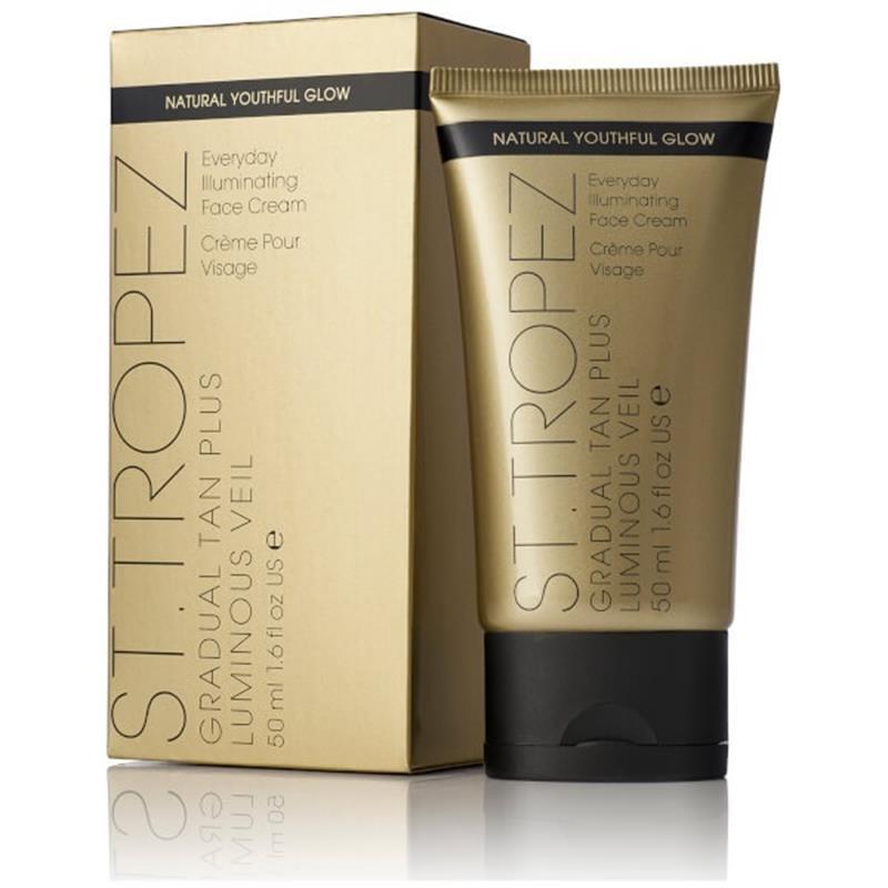St. Tropez Gradual Tan Plus Luminous Veil Everyday Illuminating Face Cream 50ml/1.6oz Secret Key, Gold Racoony Hydro Gel Eye & Spot Patch, 90 Pieces(pack of 4)