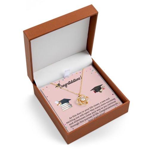 High School College Graduation Gift Love Knot Necklace - Picture 9 of 21