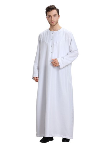 Muslimische Männer Saudi Thobe Robe Kleidung Jubba arabischer Kaftan Abaya Jelbab Kleid neu - Bild 20 von 111