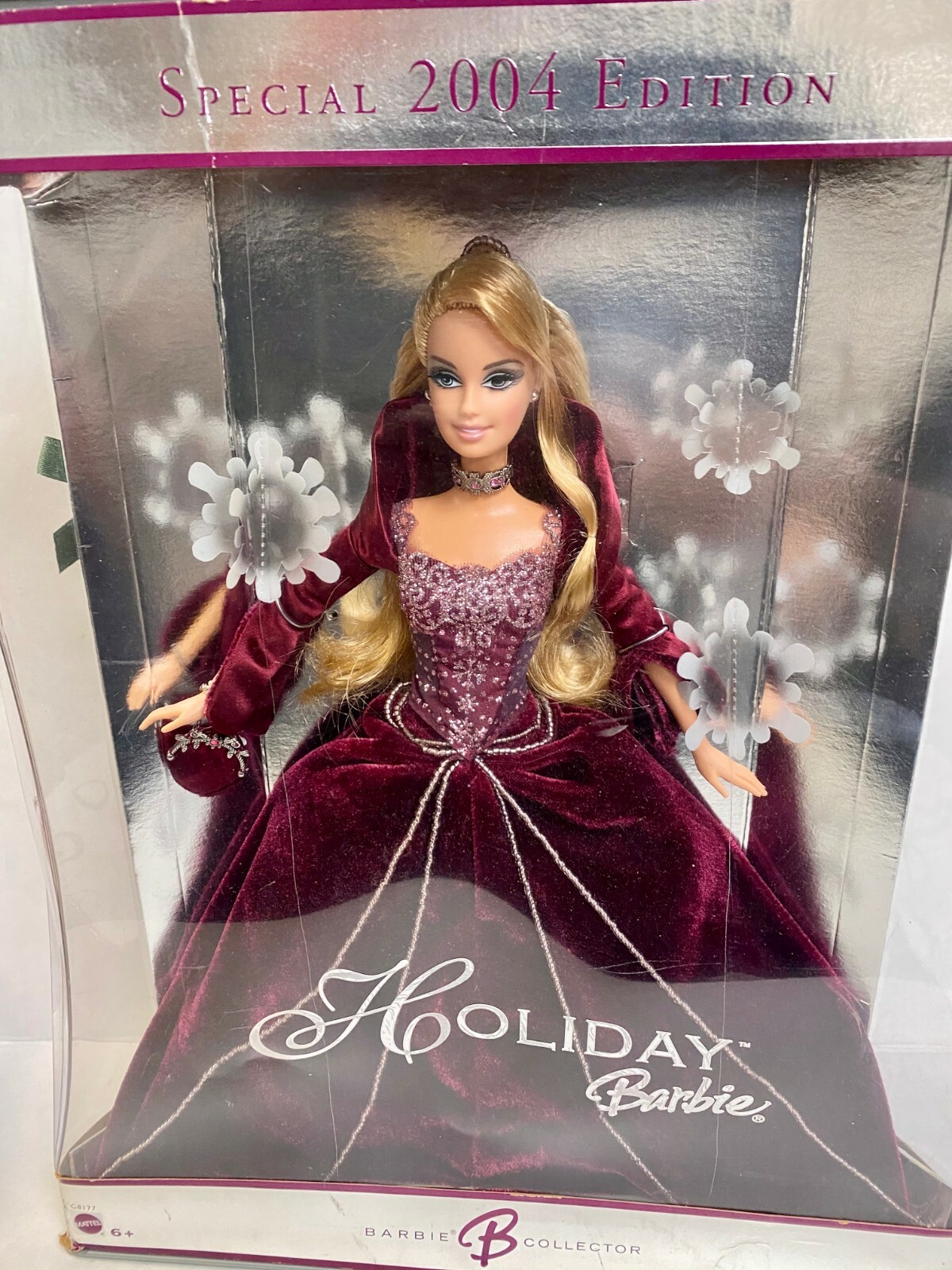 BARBIE - 2004 HOLIDAY BARBIE DOLL - RARE IN BURGUNDY NEW IN BOX FREE SHIPPING | eBay