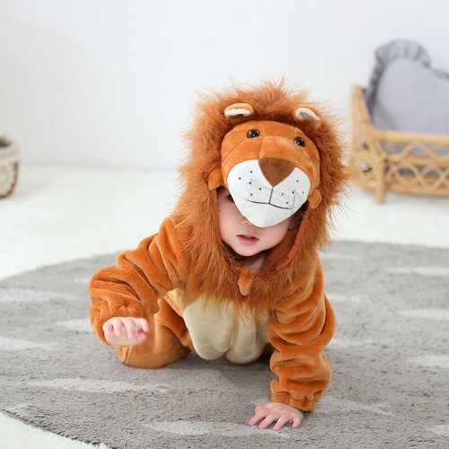 Animal King Lion Costume Fancy Dress for Baby Boys Infant Toddler Winter Outfit - Picture 3 of 6