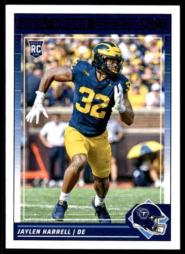 Jaylen Harrell RC 2024 Score #385 ROOKIE NFL Titans ID:114684 - Foto 1 di 2