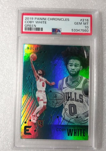 Coby White 2019 Panini Chronicles Essentials Green RC Rookie # 216 PSA 10