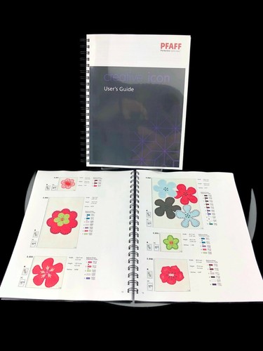 PFAFF Creative Icon Sewing Machine Instructions & Embroidery Designs Sampler - Picture 4 of 5
